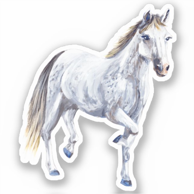 White Horse Vinyl Sticker (Front)