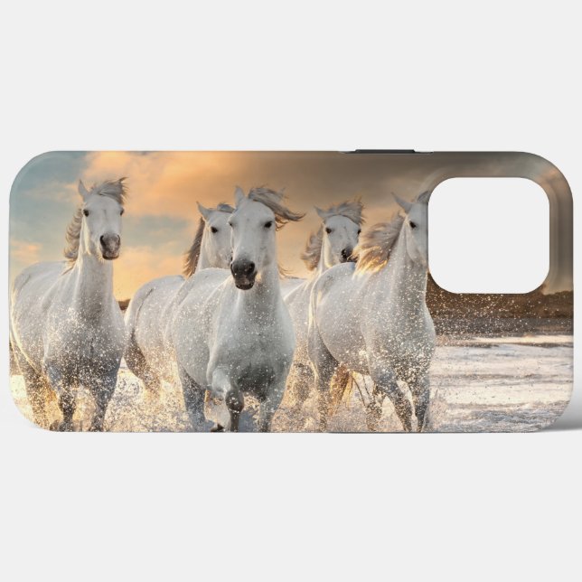 White Horses Case-Mate iPhone Case (Back (Horizontal))