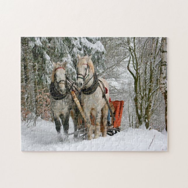 white horses  jigsaw puzzle (Horizontal)