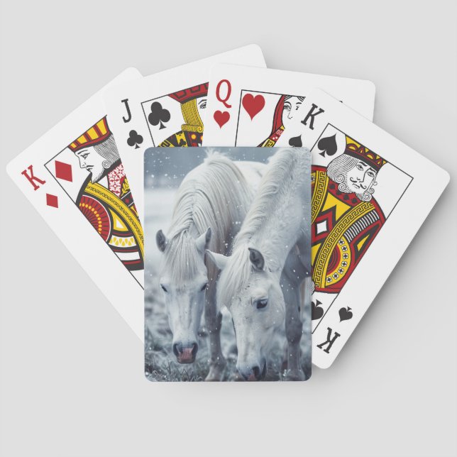 White Horses  Playing Cards (Back)