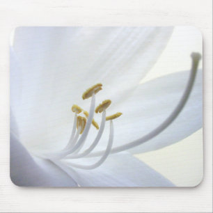 White Hosta Flower Mousepad