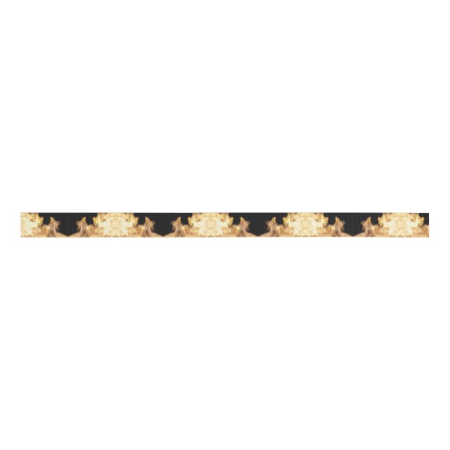 White Hot Flames Grosgrain Ribbon (Front)