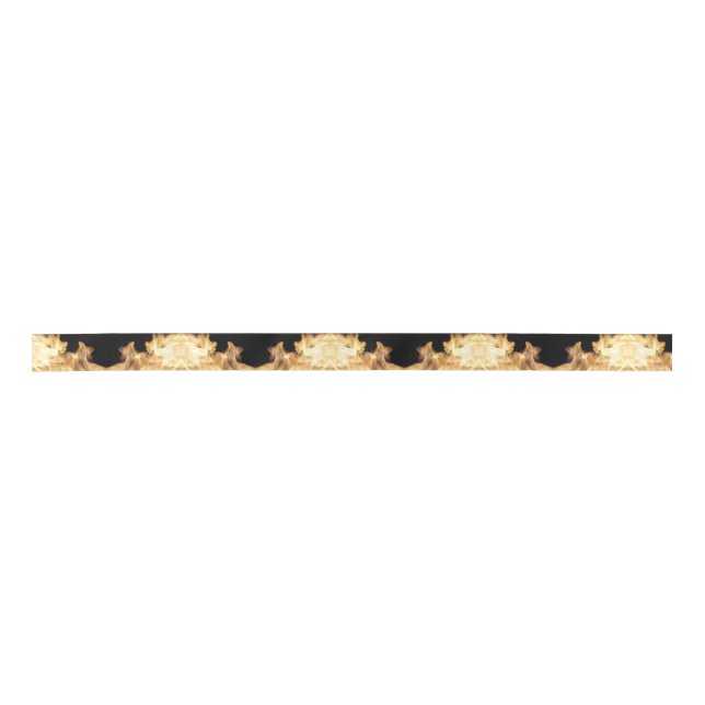 White Hot Flames Satin Ribbon (Front)