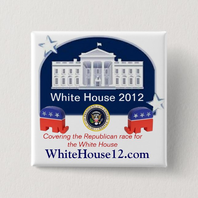 White House 2012 15 Cm Square Badge (Front)
