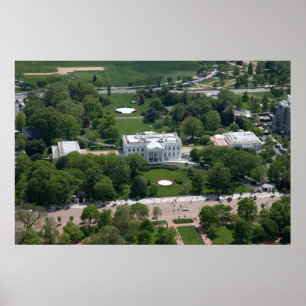 White House Aerial Photograph Poster