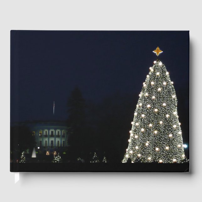 White House and National Tree Christmas Holiday DC Guest Book (Front)