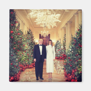 White House Christmas President Donald Trump  Magnet