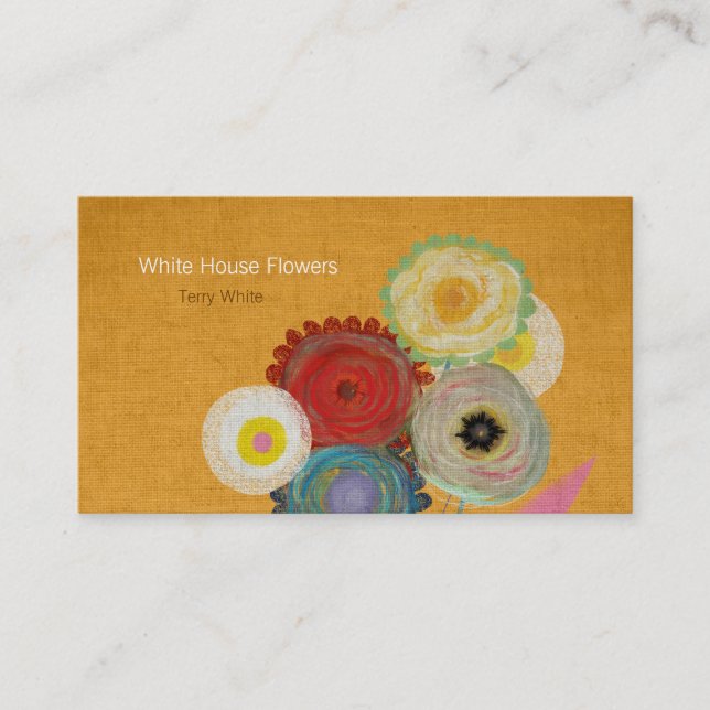 White House Flowers Business Card (Front)