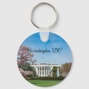White House in Spring Key Ring