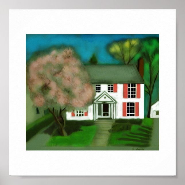 White House In The Suburbs Print (Front)