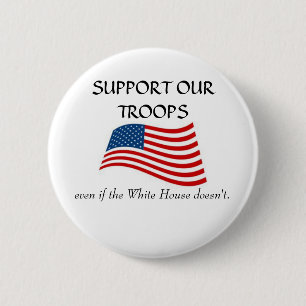 White House non support 6 Cm Round Badge