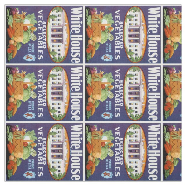 White House Selected Vegetables Fabric (Swatch)