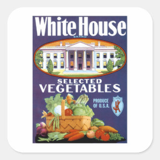 White House Selected Vegetables Square Sticker