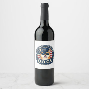 White House Tech Support Doge Wine Label