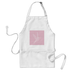 White Hummingbird on Pink Standard Apron