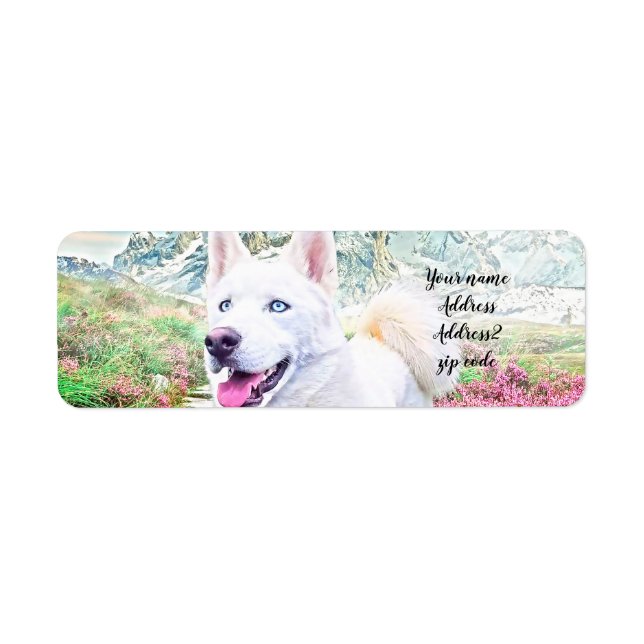 White husky address labels (Front)