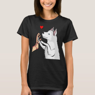 White Husky Love Cute Dog Mum Girls Women T-Shirt
