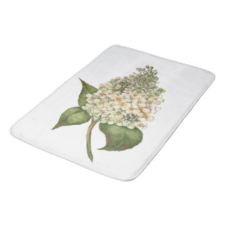 White Hydrangea Bath Mat