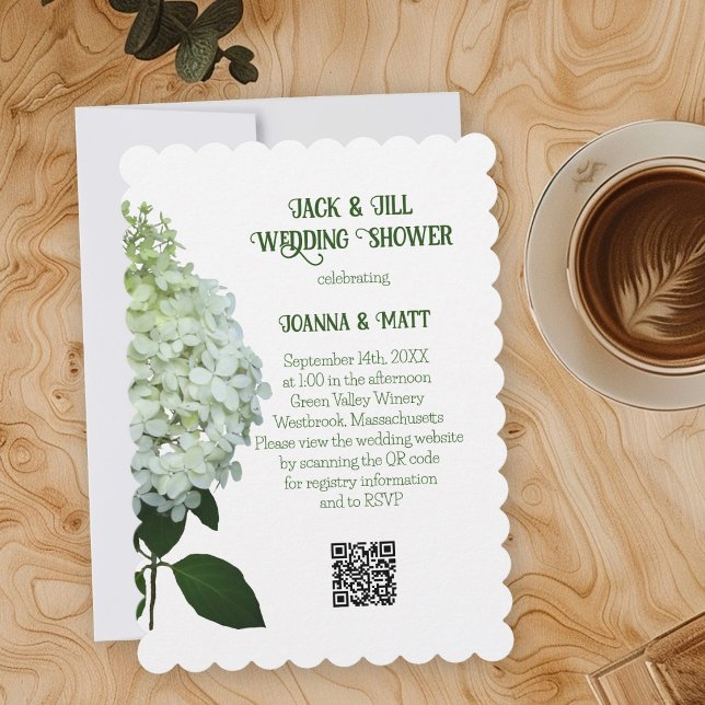 White Hydrangea Botanical Wedding Shower (Creator Uploaded)