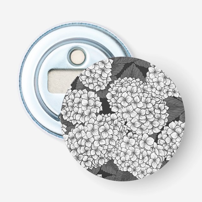 White hydrangea bottle opener (Front)
