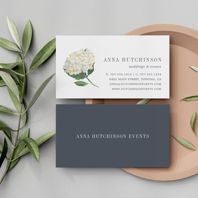 White Hydrangea Business Card (Creator Uploaded)