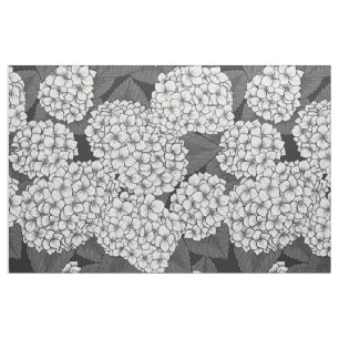 White hydrangea fabric