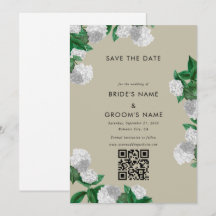 White Hydrangea Floral Greenery Modern Wedding