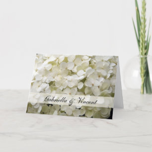 White Hydrangea Floral Wedding Invitation