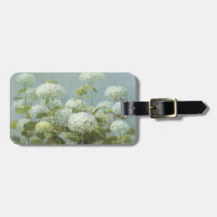 White Hydrangea Garden Luggage Tag
