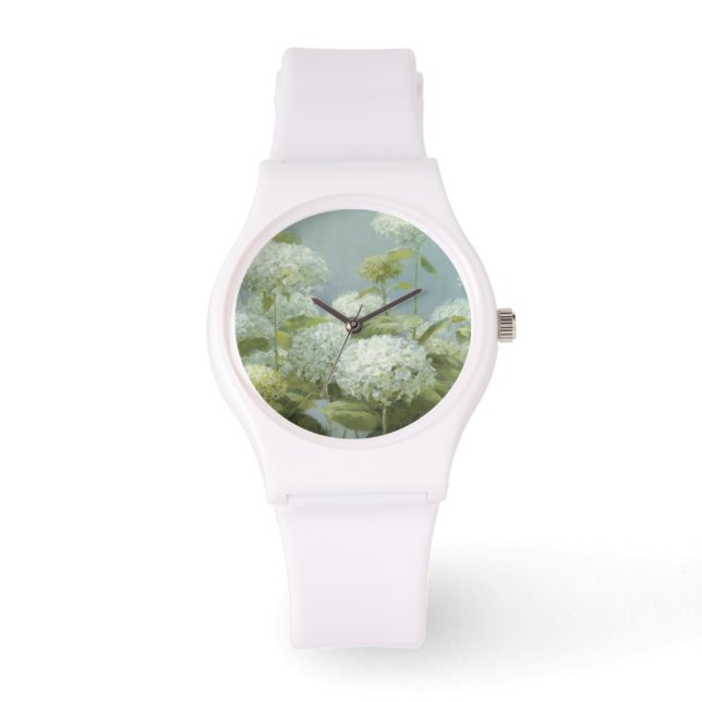 White Hydrangea Garden Watch (Front)