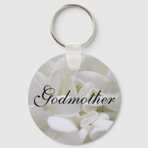 White Hydrangea "Godmother" keyring