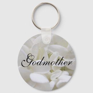 White Hydrangea "Godmother" keyring