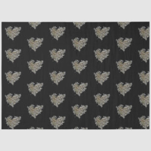 White Hydrangea Heart Tissue Paper