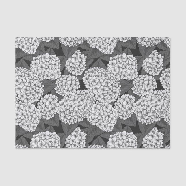 White hydrangea tissue paper (Front)