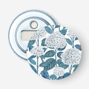 White hydrangea watercolor bottle opener