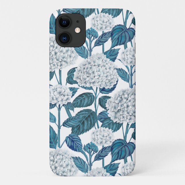 White hydrangea watercolor Case-Mate iPhone case (Back)