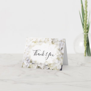 White Hydrangea Watercolor Sympathy Thank You Card