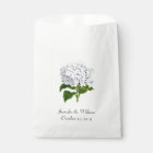 White Hydrangea Wedding Favour Bag