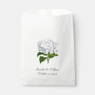 White Hydrangea Wedding Favour Bag