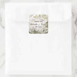 White Hydrangea Wedding Thank You Favour Tags