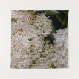 WHITE HYDRANGEAS IN BLOOM TAPESTRY