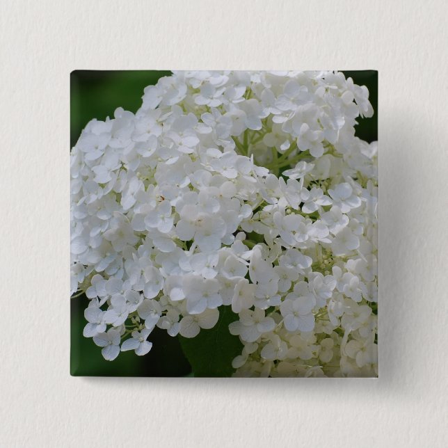 White Hydrangeas Pin (Front)