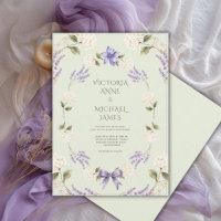 White Hydrangeas Purple Floral Elegant