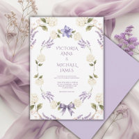 White Hydrangeas Purple Floral Elegant Wedding
