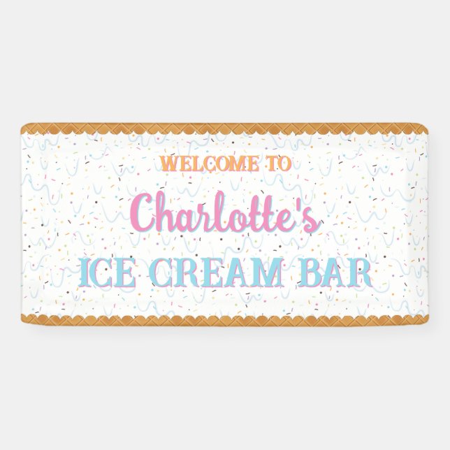 White Ice Cream Banner (Horizontal)
