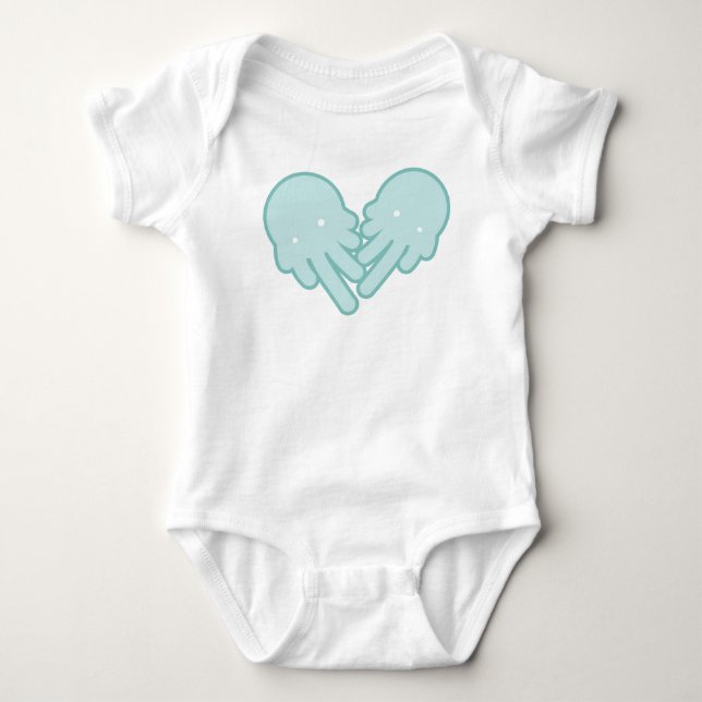 white IceCream-Ghost Baby Bodysuit (Front)