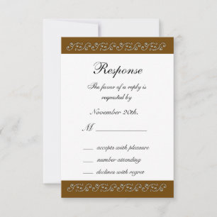 White Icing on Chocolate RSVP Card