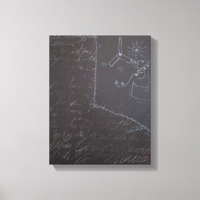 White Ideas and Blackboards 1 Canvas (Front)