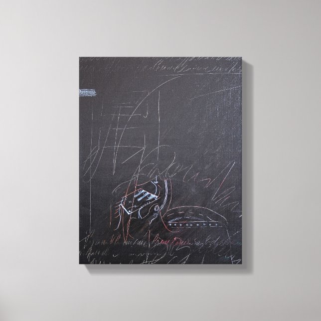 White Ideas and Blackboards 3 Canvas Print (Front)