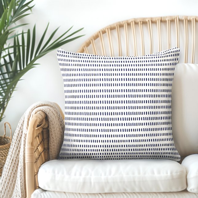 White Indigo Blue Throw Pillow (Creator Uploaded)